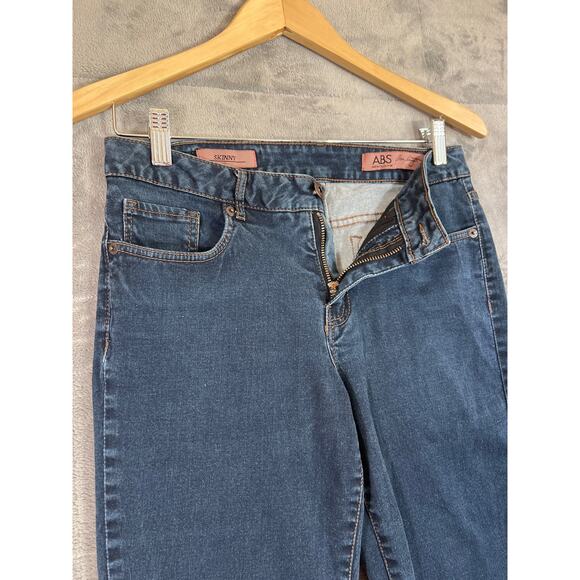 ABS Allen Schwartz Jeans Womens 28 Blue Skinny Stretch Dark Wash Denim - Picture 3 of 13